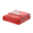 thumbnail image 3 of Deniau Flannel Reversible Sherpa Throw Blanket - Super Soft, 90" x 90", Fuchsia, 3 of 10