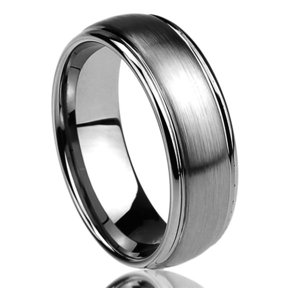 Men Women Tungsten Carbide Wedding Band Ring 8mm Comfort Fit Domed Ring For Men & Women