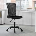 thumbnail image 6 of CL.HPAHKL Mesh Office Desk Chair Armless Computer Chair, Adjustable Rolling Task Work Swivel Chairs with Wheels, Ergonomic PC Chair for Small Spaces Home Bedroom Study, Black, 6 of 7