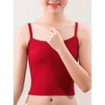 thumbnail image 3 of Haitryli Girls Sport Bra Basic Cami Kids Spaghetti Straps Tank Sleeveless Crop Top Ballet Dance Vest Red L/中码, 3 of 7