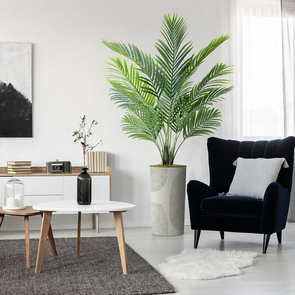 Artificial Tree in Optional Designed , Fake Areca Tropical Palm Silk Tree for Indoor and Outdoor Home Decoration - 66" Overall Tall (Plant Plus Tree)
