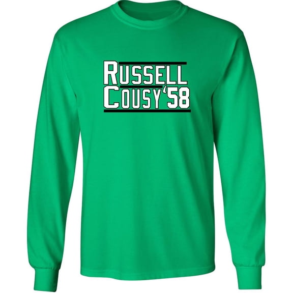 LONG SLEEVE Celtics Bill Russell Bob Cousy 58 T-shirt