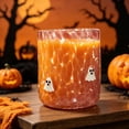 thumbnail image 2 of Qocolcyl Halloween Icon Glass Cups - 3.5x4.7in Ghost Bat Snake Pumpkin Icon Juice Stemless Wine Glasses Double Old Fashioned Hand Blown Drinking Cups for Halloween Party Gift, 2 of 7