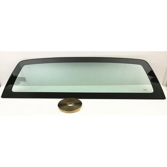 NAGD Stationary Rear Back Window Glass, Clear, Tempered Glass, Solar Controlled, Fits Ford F150 Pickup 2004-2014 Models, Includes Free Butyl Tape