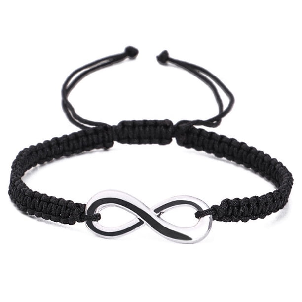 Qarigey tejida Pulseras hechas a mano de moda Trenzado Exquisito Retro Mujeres Amistad Parejas Brazaletes Joyería Negro Type3 NO3