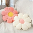 thumbnail image 2 of 2 Pack Flower Pillows, 16in Daisy Cushions Floor Chair Seat Pad, Fluffy Soft Petal Cushions, Tatami Seating Pillow for Bed, Sofa, Chair, Car, Pink + White, 2 of 7