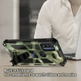 thumbnail image 4 of Cass Creations Case for Motorola Moto G Pure, Moto G Power 2022, Military Grade Armor Case Kickstand Phone Cover with Tempered Glass Screen Protector - Army Camo Green, 4 of 5