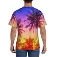 thumbnail image 2 of Rocae Palm Trees at Sunset for Men's Moisture-Wicking Crew Tee - T-Shirt for Sports, Outdoor Activities, and Casual WearSmall, 2 of 9
