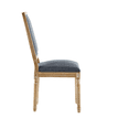 thumbnail image 6 of French Country Dining Chairs Set of 2 - Cane Backrest Upholstered Seat Solid Rubberwood Fluted Legs Rustic Finish, 6 of 10