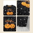 thumbnail image 5 of AWZXDE Girls Halloween A‑Line Dress Cute Fall Dresses For Girl Long Sleeve Pumpkin Embroidery Dress Black - 5-6 Years, 5 of 7
