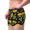 thumbnail image 4 of Balery Bees and Sunflowers Men's Boxer Briefs, Soft and Breathable Cotton Underwear with nylon Waistband-Small, 4 of 9