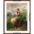 thumbnail image 5 of Art.com The Shepherdess, 1866 Giclee Print by Johann Baptist Hofner, Brown Frame Wall Art, 23" x 29", 5 of 5