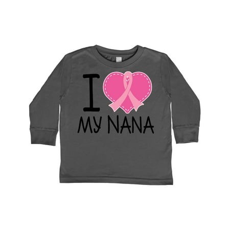 

Inktastic Breast Cancer Nana Gift Toddler Boy or Toddler Girl Long Sleeve T-Shirt