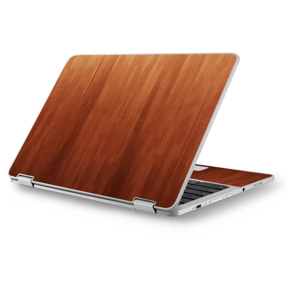 Skin Decal for Asus Chromebook 12.5&quot; Flip C302CA Laptop Vinyl Wrap / Smooth Maple Walnut Wood