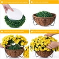 thumbnail image 4 of Artificial Fake Hanging Flowers Plants Baskets for Outdoor Outside Summer Decoration, Faux Silk Yellow Morning Glory in Planter UV Resistant Realistic for Home Porch Patio Balcony Garden Yard, 4 of 6