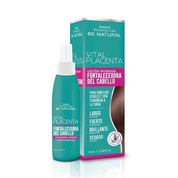 Placenta Life Be Natural Vital Hair Strengthening Intensive Lotion for Weak and Fragile Hair-Salts and Parabens Free- 100 ml/ 3.38 Fl. Oz.