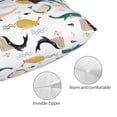 thumbnail image 3 of Fotbe Cute Whale Funda de Almohada Decorativa Estilo Occidental, Lujo en Algodón, Fundas para Almohadas King, Cojín Estampado para Decoración del Hogar-20"x30", 3 of 6