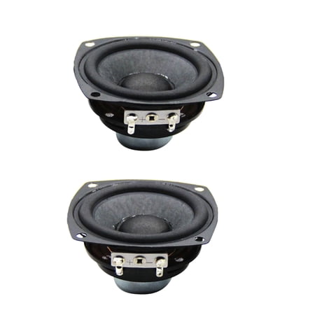 GUYUTING Full Range 25W Speakers 4 Ohm, Glass Fiber Diaphragm & Rubber Surround, Dual Magnet Structure, High Sensitivity, Pair