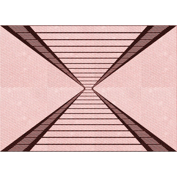 Ahgly Company Indoor Rectangle Patterned IndianRed Area Rugs, 5' x 8'