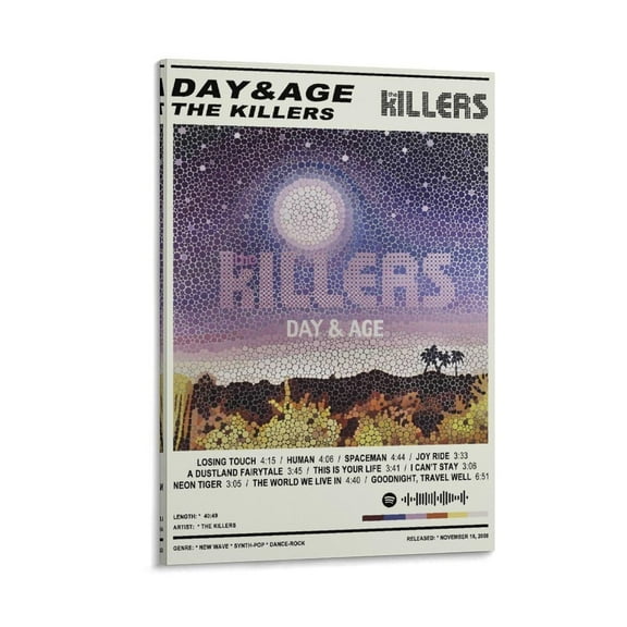 The Killers Day & Age 90s Music Cover Posters Canvas Poster Wall Decorative Art Painting Living Room Bedroom Decoration Gift