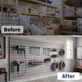 thumbnail image 3 of Heavy Duty PVC Slatwall Panel 4x8 ft – Wall Mounted Connecting Storage System – High Load Capacity for Garage, Workshop, Retail Display – Slat Wall Shelving, 3 of 8