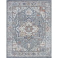 thumbnail image 3 of Allure Traditional 5' x 7' Charcoal and Navy Polypropylene Indoor Area Rug, 3 of 9