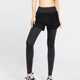 thumbnail image 4 of AXXD Yoga Pants for Women,Athletic Legging,Women Athletic Yoga Casual Stetch Shorts,Solid,High Waist Rise,PocketBlack,L (US:10), 4 of 6