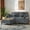 Gray, variant on Vintagearth 73.5'' Sectional Modular Sofa Cloud Couch with 1 Ottomans & 4 Pillows Tool-free Easy Assembly for Living Room Apartment, Beige