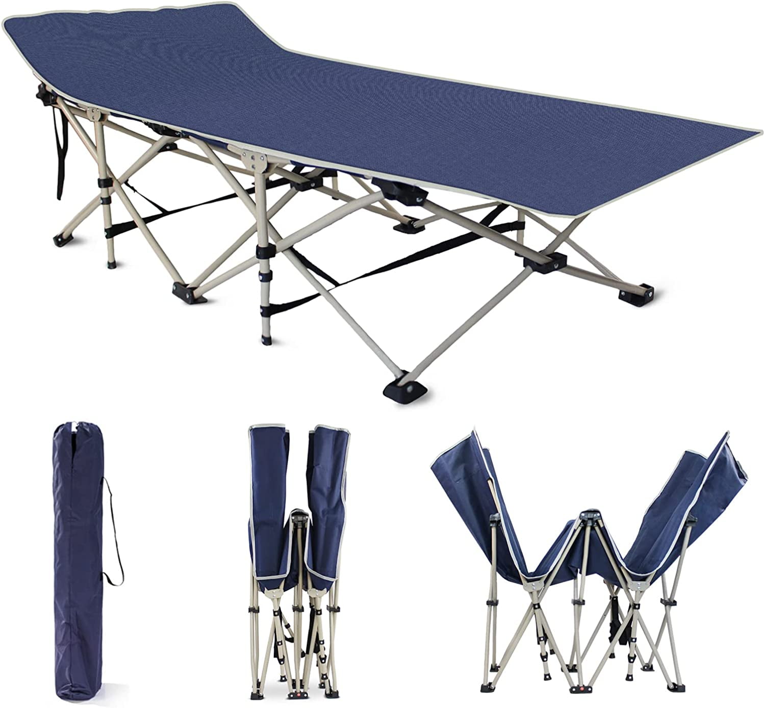 Camping Cot Cots for Sleeping with Mattress Cots for Camping for Adults