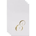 thumbnail image 5 of Gift Boutique Monogram Guest Napkins Letter E, Gold Foil Disposable Paper Napkins, 100 Count, 3-Ply Soft Absorbent, Wedding Party Bathroom Dinner Towels, 5 of 7