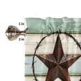 thumbnail image 5 of Beige Sage Green Texas Star Kitchen Valances for Windows 60x18 Inch Kitchen Curtains Valances Rod Pocket Vintage Stars Wooden Bathroom Window Valances for Window Treatment Decor, 5 of 6
