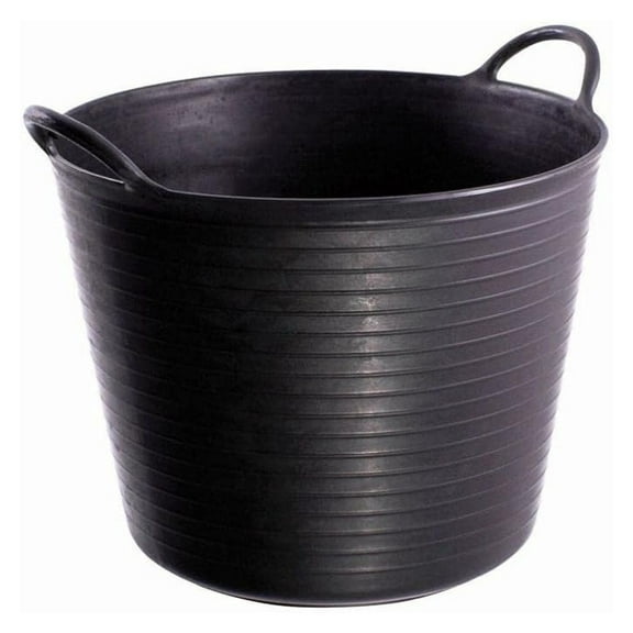 Tubtrug Flexible Tub - 26 Liter Black - Heavy Duty Utility Tub - Garden, Home, Jobsite - 6.9 Gallon Capacity