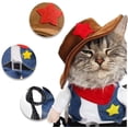 thumbnail image 2 of Disfraz de vaquero para perro con sombrero Ropa para perros Disfraces para gatos y perros pequeños Namotu CZCW-ZC443-3, 2 of 7