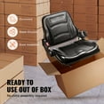 thumbnail image 6 of VEVOR General Compact Tractor Seat Adjustable Suspension Seat with Brackets for Tractor Digger and Forklifts (BLACK PVC), 6 of 8