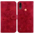 thumbnail image 2 of Compatible with Motorola Moto E7 Power Embossed Lily Wallet Case with Card Holder PU Leather Flip Cover, 2 of 5