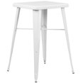 thumbnail image 1 of Flash Furniture 28" Square Metal Bar Table in White, 1 of 9