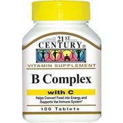 Angle View: 21st Century B Complex With C Tablets 100 Each - (Pack of 3)