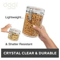 thumbnail image 4 of 4pc Clear Canister Set with Clamp Lids Airtight Containers in Sizes Ideal for Kitchen & Pantry Storage of Bulk, Dry Foods Including Flour, Sugar, Coffee, Rice, Tea, Spices & 4-Piece Set, 4 of 7