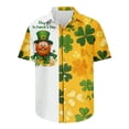 thumbnail image 5 of Wancir Chemises pour Hommes en Solde, Chemise Décontractée Printemps/été à Col Imprimé Saint-Patrick à Manches Courtes, 5 of 5