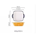 thumbnail image 2 of 500ML Ceramic Baking Tray, Cute Hand-painted Double Ear Bowl, Home Baking Tray, 2 of 3