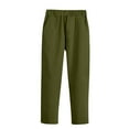 thumbnail image 2 of Uniform Pants for Boys Pull on New Children Dress Pants for Girls Boys Flat Front School Uniform Pants Elastic Twill Pull on Suit Pant Trousers Army Green 5 Years, 2 of 7
