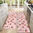 thumbnail image 4 of Kitchen Rugs Sets Of 2,Pink Cow Strawberry Pattern Anti Fatigue Kitchen Mat Rugs Non Slip Washable,Decorative Kitchen Floor Mats for Kitchen,Sink,Laundry,17"X47", 4 of 5