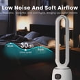 thumbnail image 5 of VAJIAZA 35" Bladeless Tower Fan with Remote, 1000CFM Quiet Cooling Air Circulator with 3 Modes & 3 Speeds, 12H Timer, 60° Oscillation, Recommended Use in Home, 5 of 6