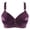 Purple, variant on Bigersell Bra and Underwear Set Women Fashion Printed Bra Wire Free Underwear One-Piece Bra Everyday Underwear Female Nylon Padded Sports Bra Regular T-Shirt Bra, Style 1142, Hot XL