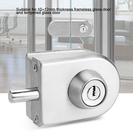 Ejoyous 10 12mm Stainless Steel Glass Door Lock With Keys Open
