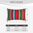 thumbnail image 4 of Lsque Mexican Serape Blanket Stripes Pattern Pillow Case – Soft & Cozy Throw Pillow Cover, Hypoallergenic Cushion Case for Sleeping Women with Envelope Closure-16"x24", 4 of 6