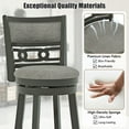 Demifill 26" Counter Height Bar Chair with Wooden Frame Swivel Seat and