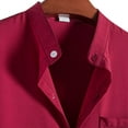 thumbnail image 6 of Patlollav Mens Summer Fashion Short Sleeve Casual Solid Color Button-Up Shirts, 6 of 6
