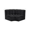 thumbnail image 3 of Meridian Furniture Arc Black Vegan Leather Modular Sectional, 3 of 11