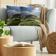 thumbnail image 5 of Ambesonne Nature Throw Pillow Cover 2 Pack, Summer Pasture Grassy Hills, 18", Green Blue, 5 of 7